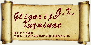 Gligorije Kuzminac vizit kartica